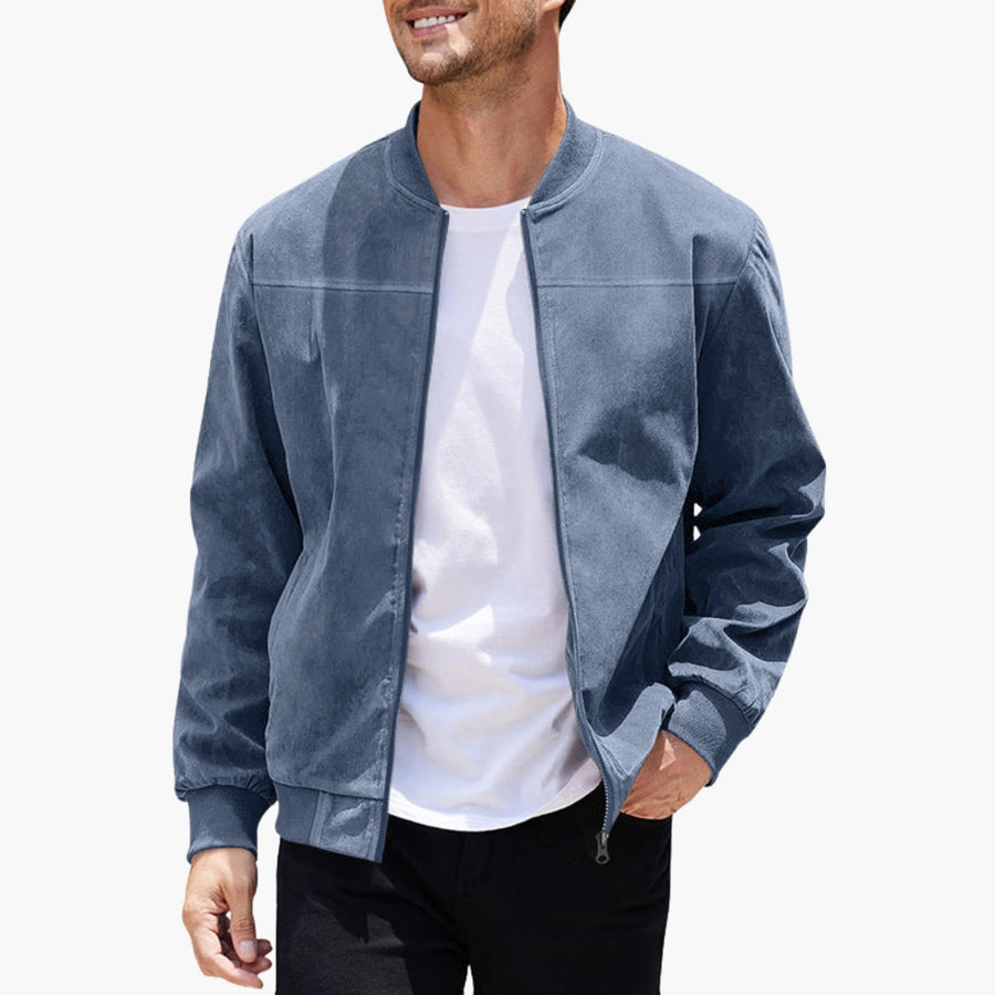 Men's Athletic Bomber | Functional Pockets | Winter - Light Blue