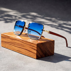 Men's Aviator Sunglasses UV400 Protection Gradient Lens | Summer - Blue