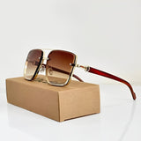 Men's Aviator Sunglasses UV400 Protection Gradient Lens | Summer - Brown