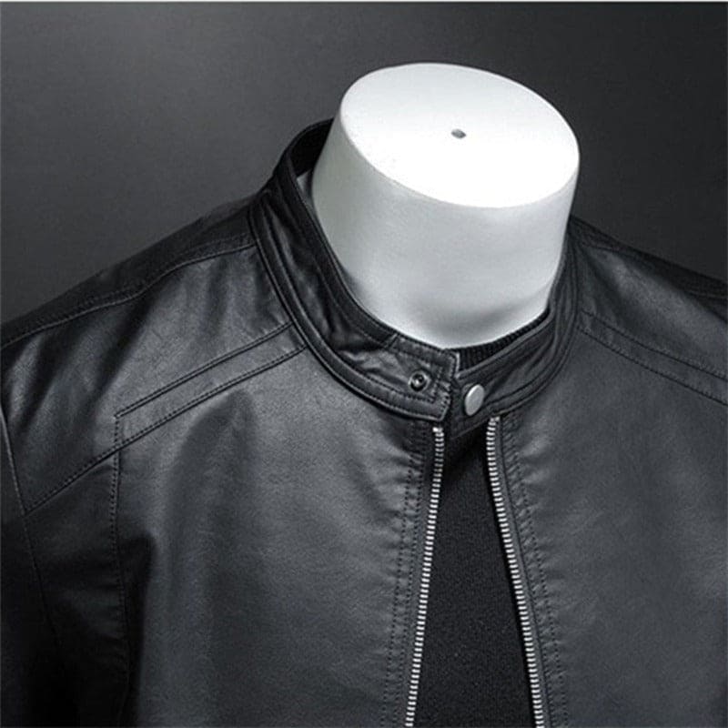 Men's Black Leather Jacket | Minimalist | Timeless | Autumn