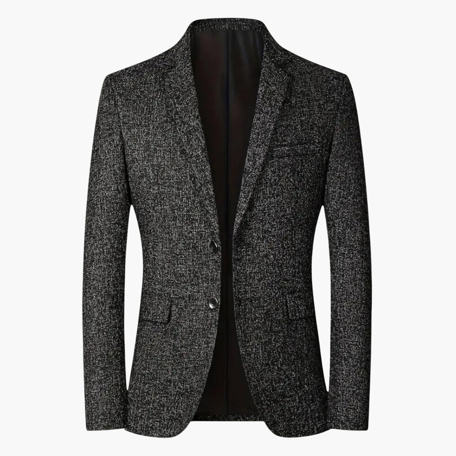 Men's Blazer | Notch Collar Tailored | Winter - Black
