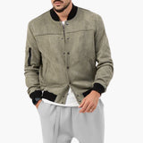 Men's Bomber Jacket | Elastic Cuffs | Lightweight | Autumn - Apricot