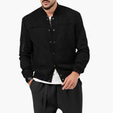 Men's Bomber Jacket | Elastic Cuffs | Lightweight | Autumn - Black