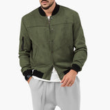 Men's Bomber Jacket | Elastic Cuffs | Lightweight | Autumn - Olive