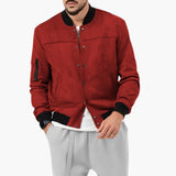 Men's Bomber Jacket | Elastic Cuffs | Lightweight | Autumn - Rust