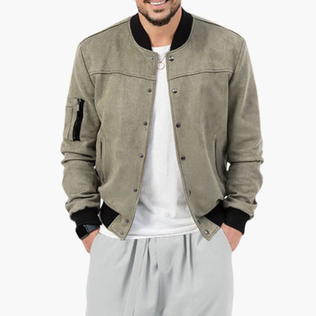 Men's Bomber Jacket | Elastic Cuffs | Lightweight | Autumn