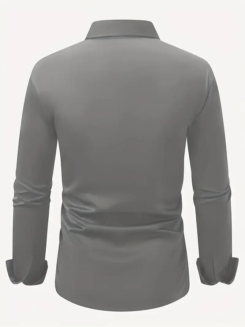 Men's Breathable Long Sleeve Dress Shirt - Modern Fit | Spring
