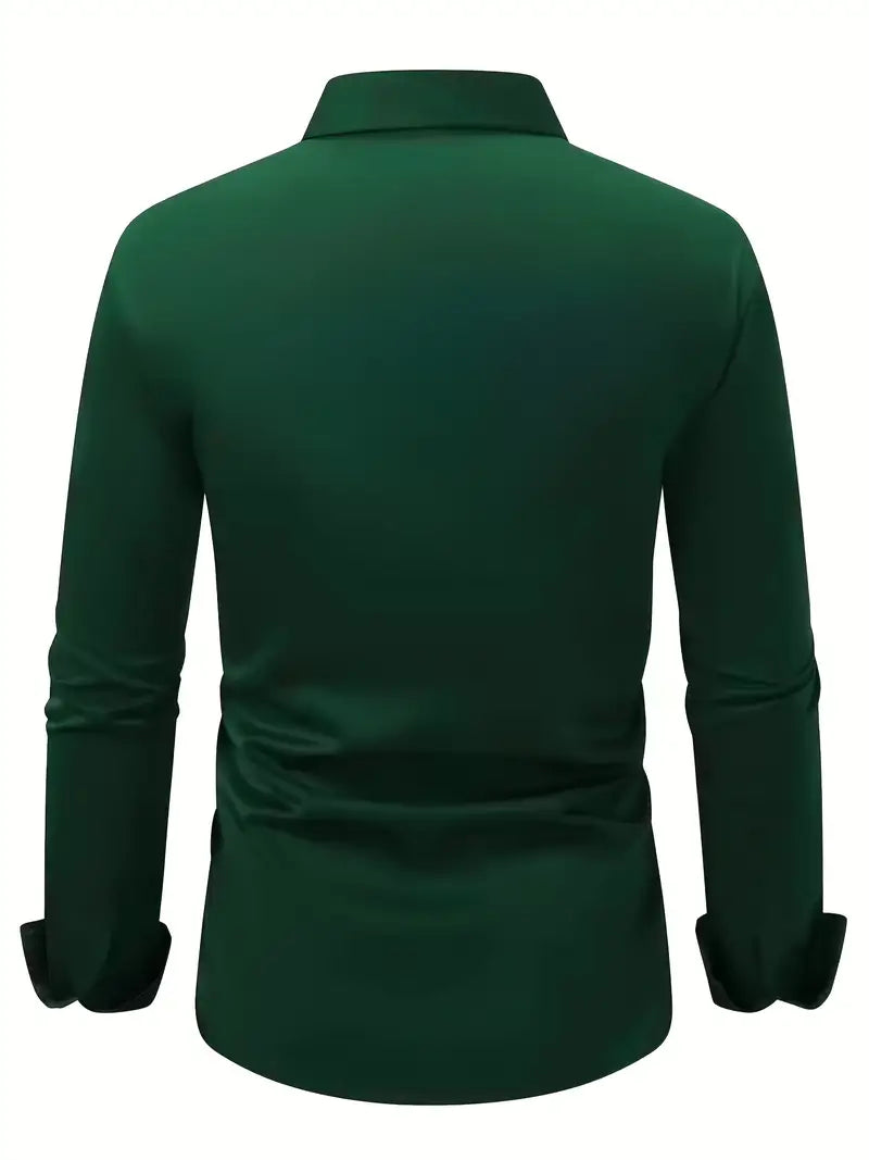 Men's Breathable Long Sleeve Dress Shirt - Modern Fit | Spring