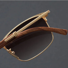 Men's Browline Sunglasses Half-Frame Polarized UV400 - Classic