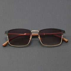 Men's Browline Sunglasses Half-Frame Polarized UV400 - Classic