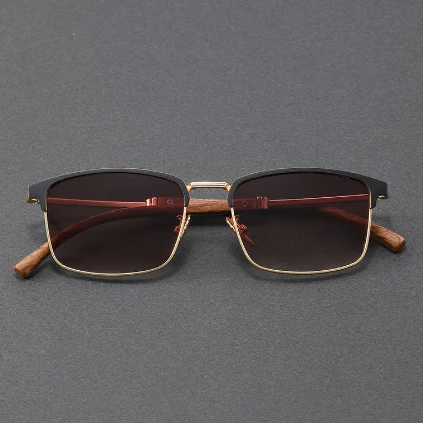 Men's Browline Sunglasses Half-Frame Polarized UV400 - Classic