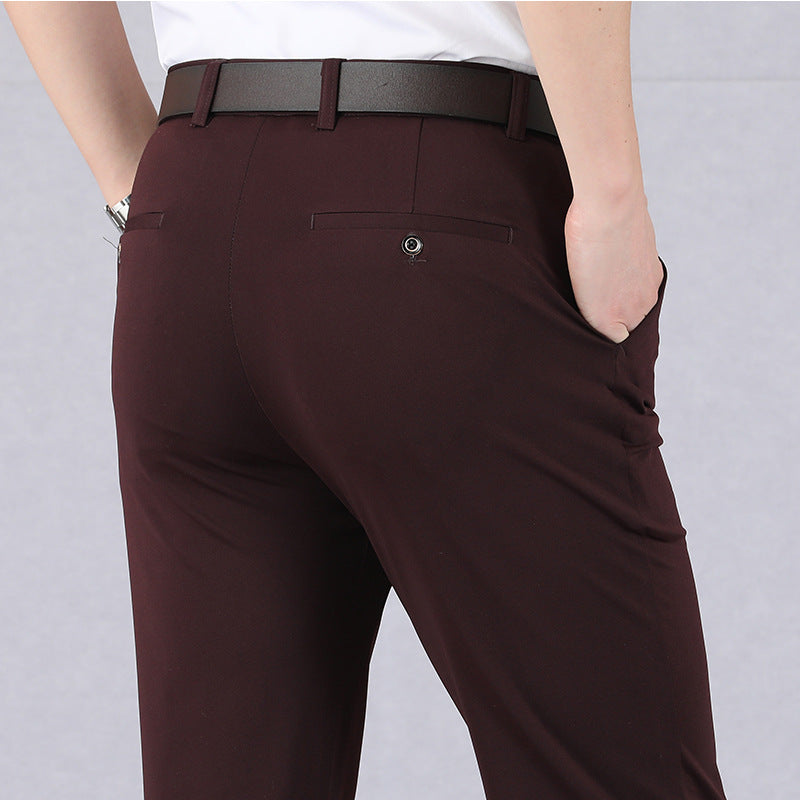 Men's Business Trousers | Slim Fit | Elegant | Autumn - Red