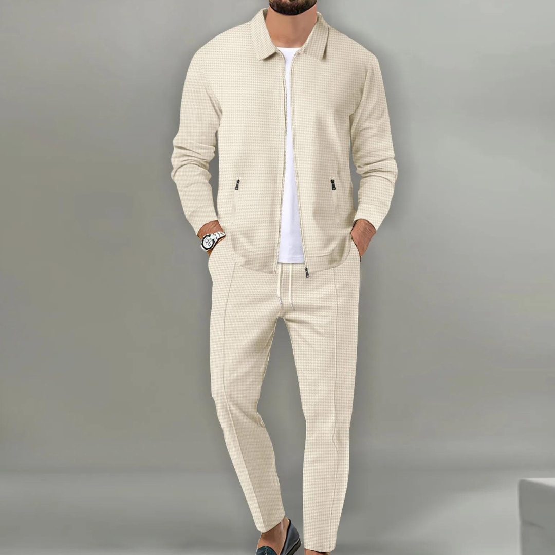 Men's Cardigan Set | Classic | Tailored | Spring - Beige