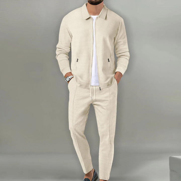Men's Cardigan Set | Classic | Tailored | Spring - Beige