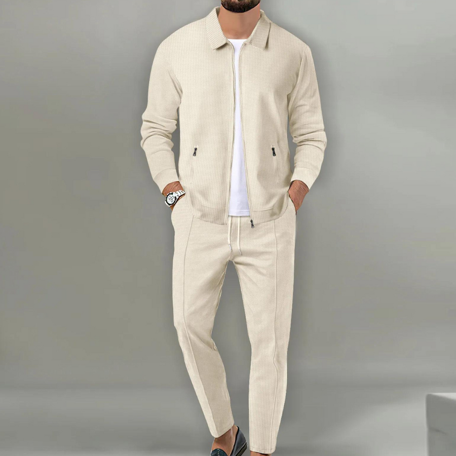 Men's Cardigan Set | Classic | Tailored | Spring - Beige