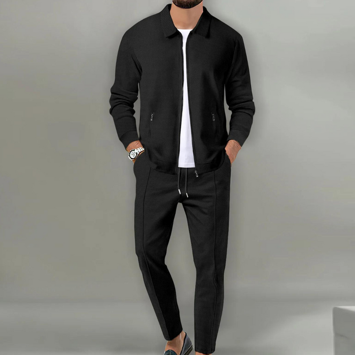 Men's Cardigan Set | Classic | Tailored | Spring - Black