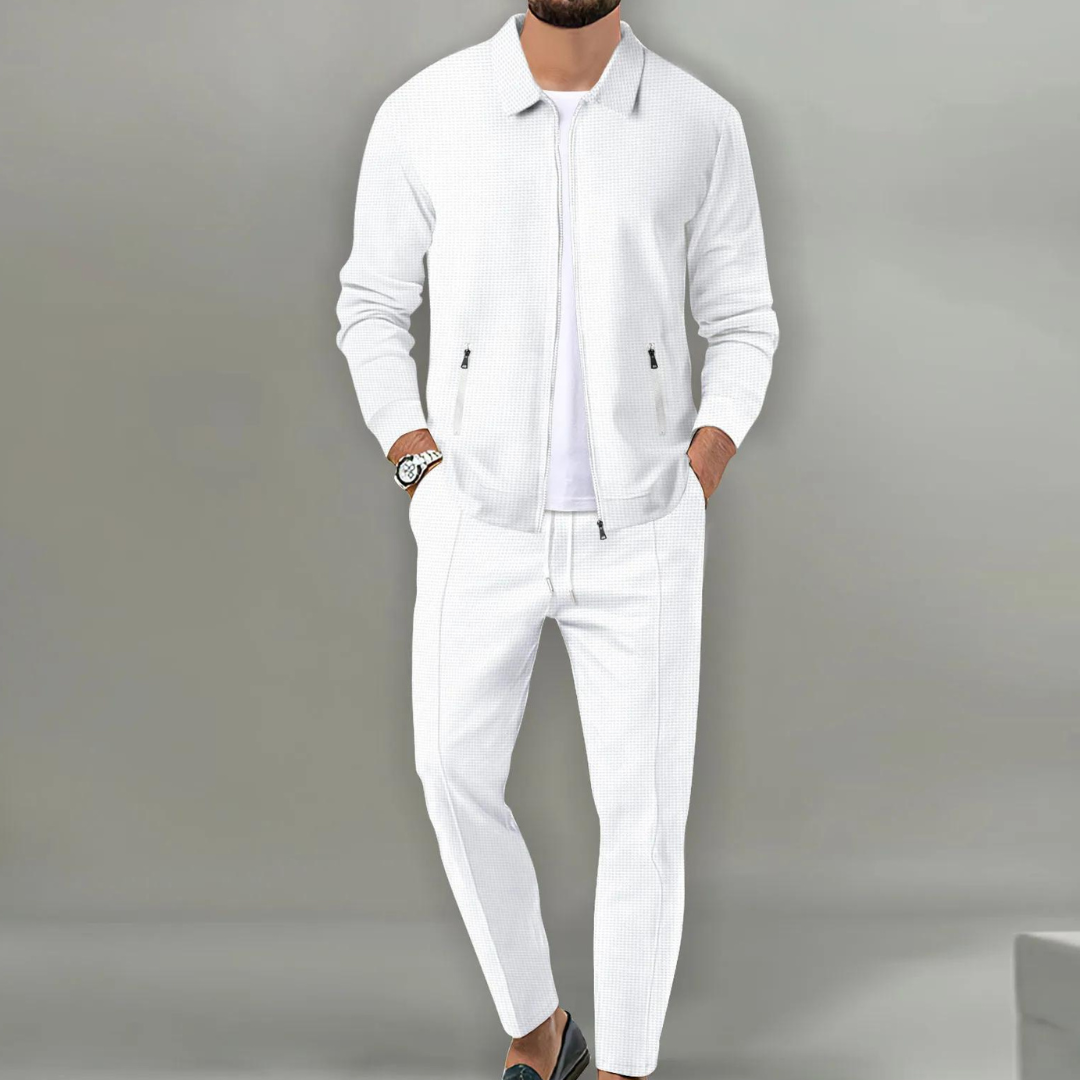 Men's Cardigan Set | Classic | Tailored | Spring - White