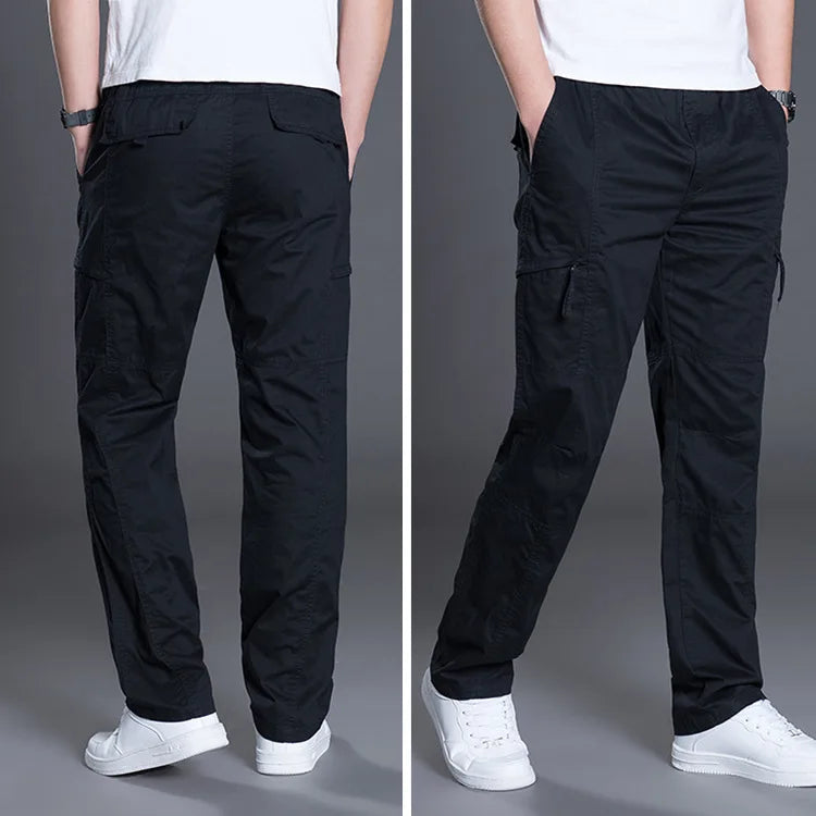 Men's Cargo Pants | Multiple Pockets | Practical | Autumn - Black