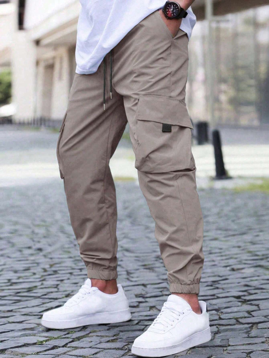 Men's Cargo Pants | Tapered | Utility Pockets | Summer - Beige