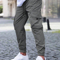 Men's Cargo Pants | Tapered | Utility Pockets | Summer - Charcoal Gray
