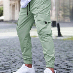 Men's Cargo Pants | Tapered | Utility Pockets | Summer - Light Green