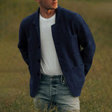 Men's Casual Blazer - Versatile Grey Tailored Jacket | Autumn - Blue