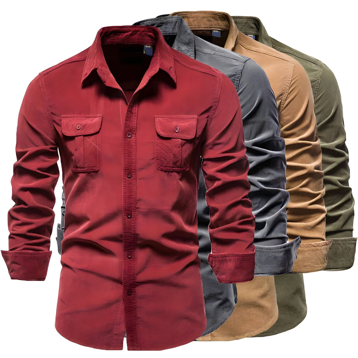 Men's Casual Button-Up Shirt - Classic Regular Fit | Autumn