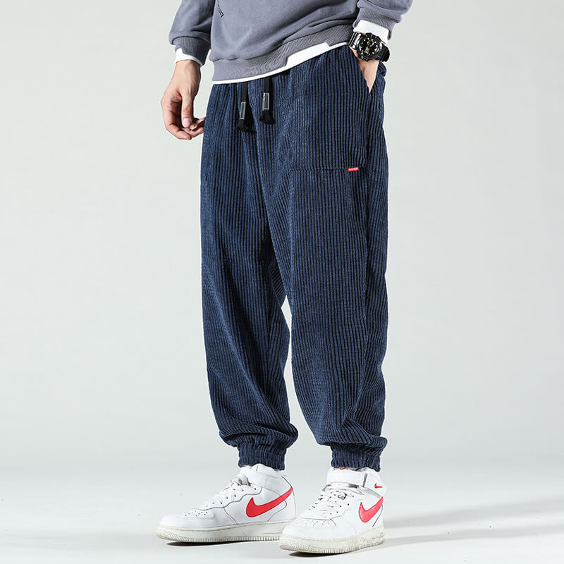 Men's Casual Jogger Trousers - Comfortable Everyday Fit | Fall - Navy