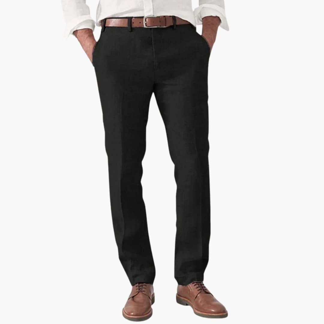Men's Casual Pants | Tapered Fit | Modern | Summer - Black