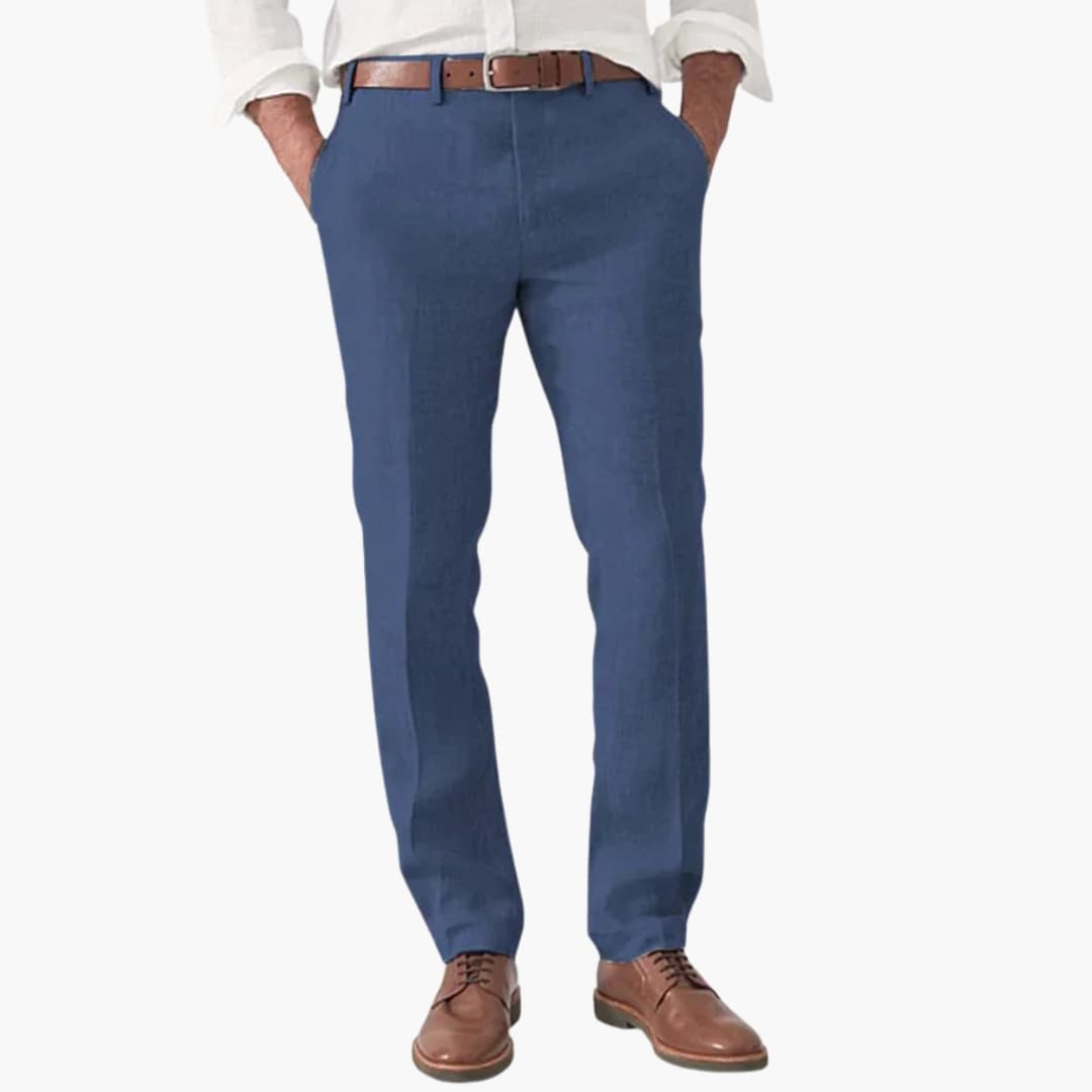 Men's Casual Pants | Tapered Fit | Modern | Summer - Blue
