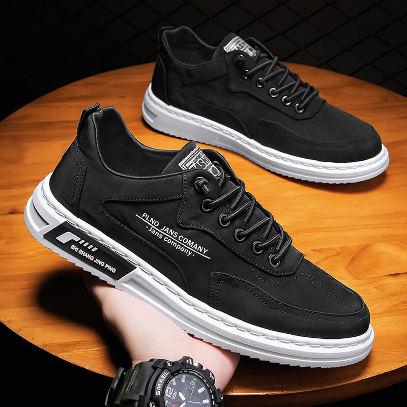 Men's Casual Sneakers | PU Leather | Durable | Spring - Black