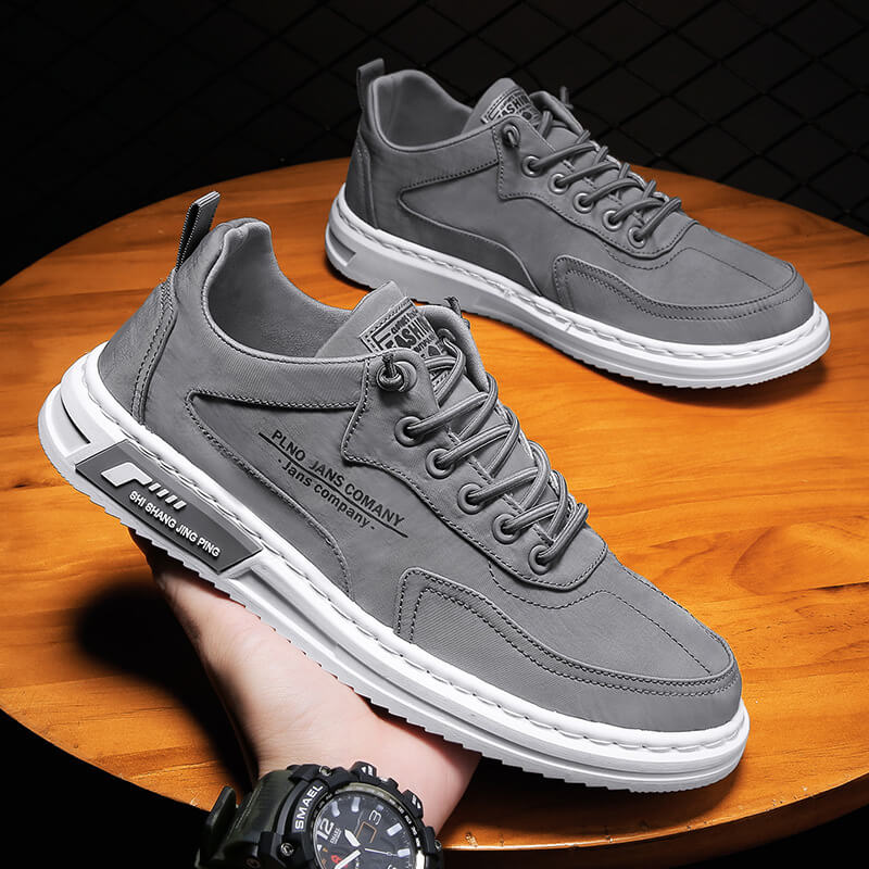 Men's Casual Sneakers | PU Leather | Durable | Spring - Gray