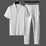 Men's Casual Summer Set | Shirt & Pants | Summer - White