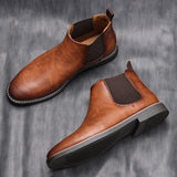 Men's Chelsea Boot | Leather | Classic | Autumn - Brown