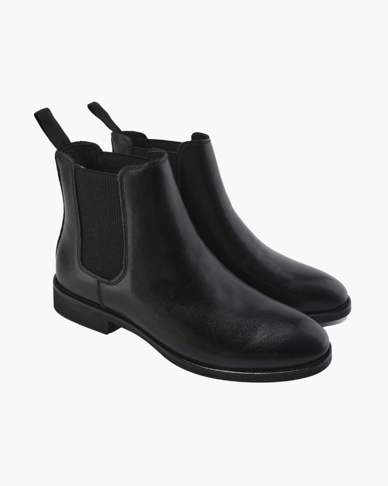 Men's Chelsea Boot | Leather | Minimalist | Winter - Black