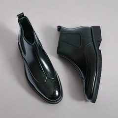 Men's Chelsea Boots | Glossy Leather | Classic | Winter
