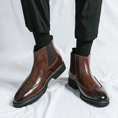 Men's Chelsea Boots | Glossy Leather | Classic | Winter