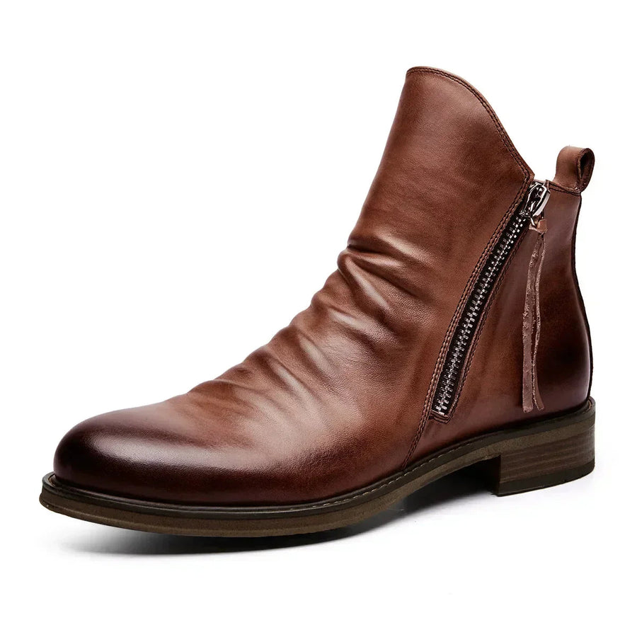 Men's Chelsea Boots | Leather | Winter - Brown