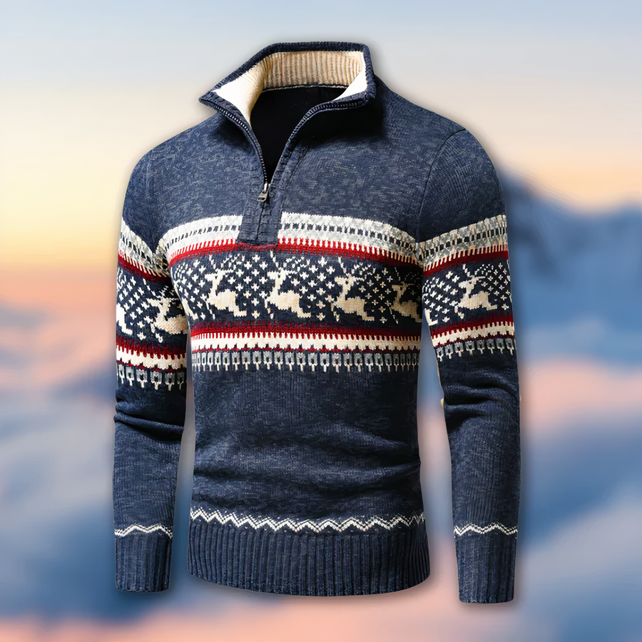 Men's Christmas Sweater | Knit | Festive | Winter - Blue
