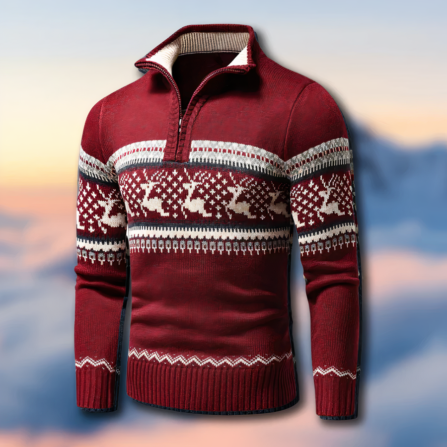 Men's Christmas Sweater | Knit | Festive | Winter - Red
