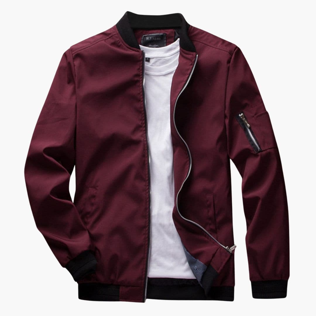 Men's Classic Bomber | Arm Pocket | Winter - Red