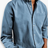 Men's Classic Button-Up Shirt - Relaxed Fit | Autumn - Light Blue