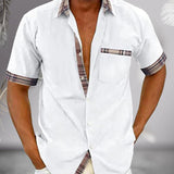 Men's Classic Button-Up Shirt - Versatile Everyday Wear | Summer - White