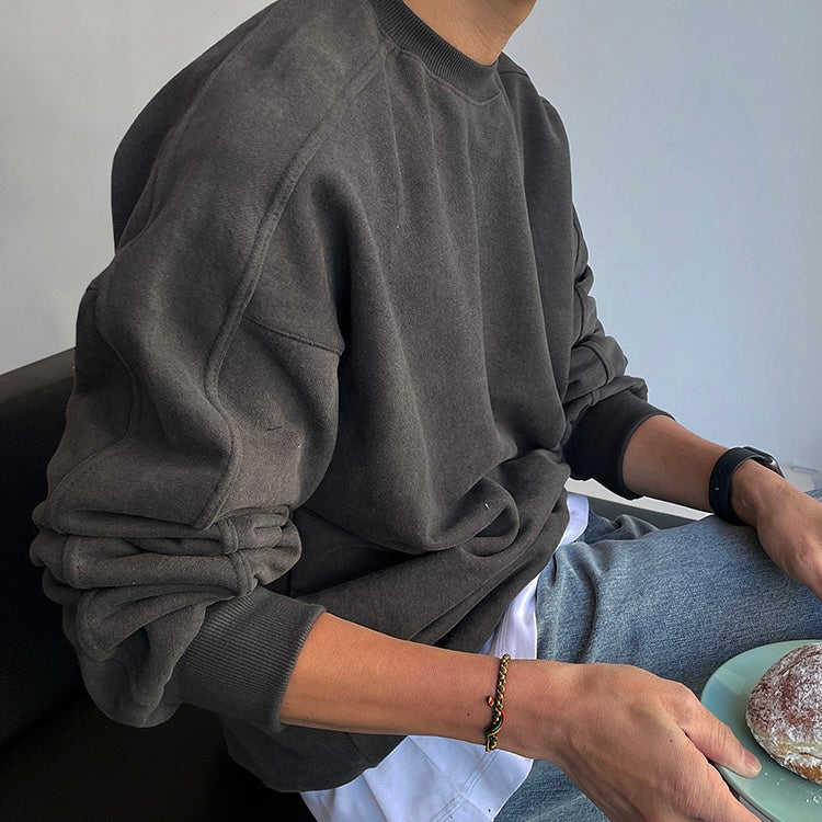 Men's Classic Crew Neck Sweater | Minimalist | Winter - Black