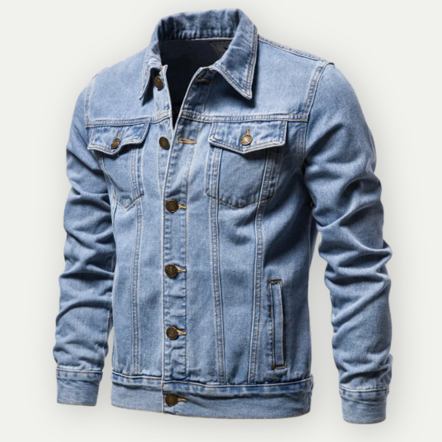 Men's Classic Denim Jacket - Timeless Style | Fall - Blue