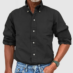 Men's Classic Long Sleeve Shirt - Timeless Everyday Style | Spring - Black