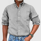 Men's Classic Long Sleeve Shirt - Timeless Everyday Style | Spring - Grey