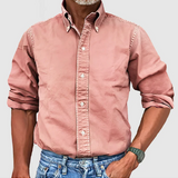 Men's Classic Long Sleeve Shirt - Timeless Everyday Style | Spring - Pink
