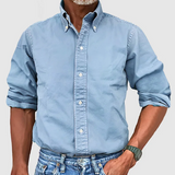 Men's Classic Long Sleeve Shirt - Timeless Everyday Style | Spring - Sky Blue