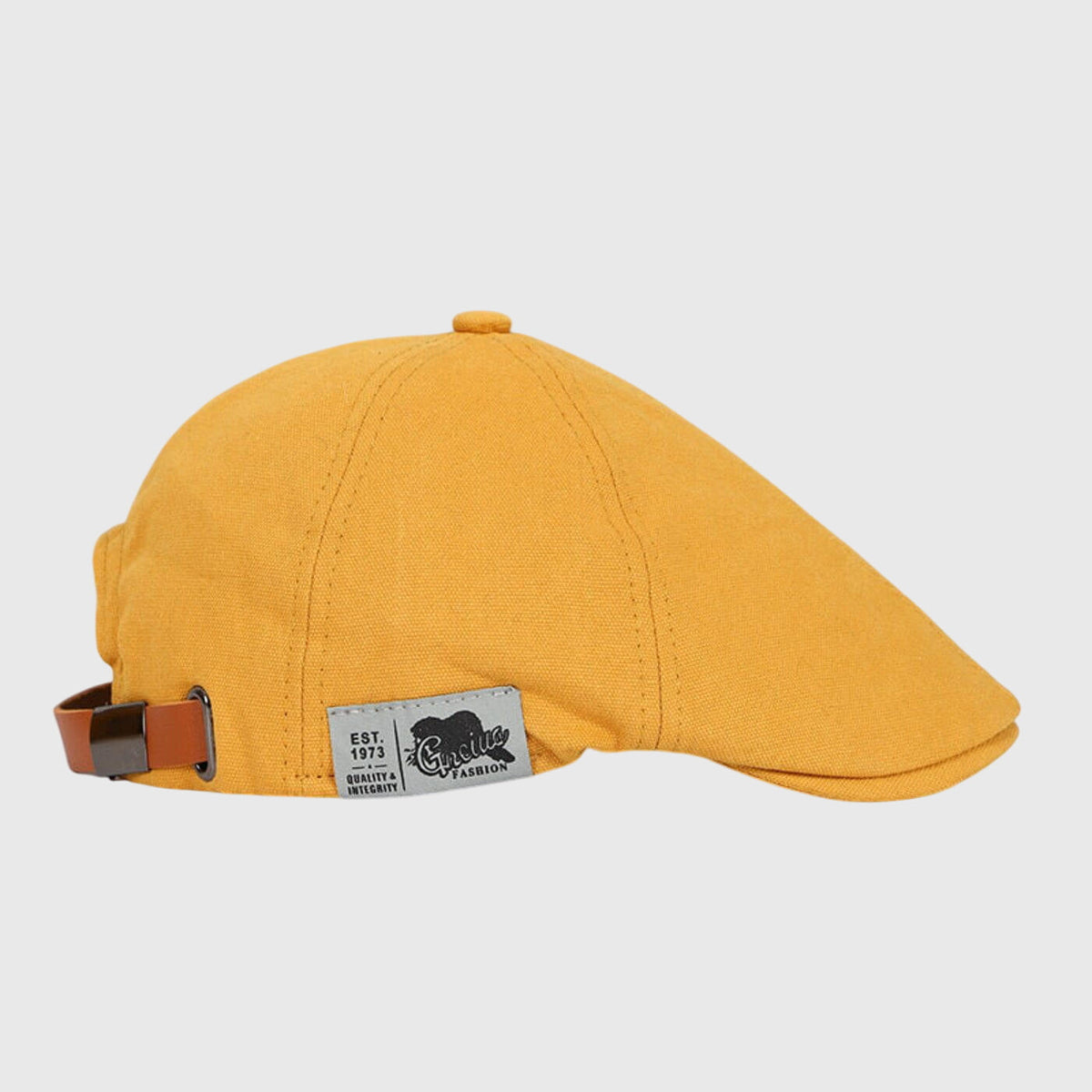 Men's Classic Modern Beret - Timeless French Style | Autumn - Yellow